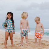 Shorebreak Boys Board Shorts in Koki'o Blossom (Tangerine)