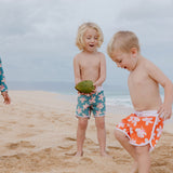 Shorebreak Boys Board Shorts in Koki'o Blossom (Tangerine)