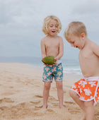 Shorebreak Boys Board Shorts in Koki'o Blossom (Tangerine)