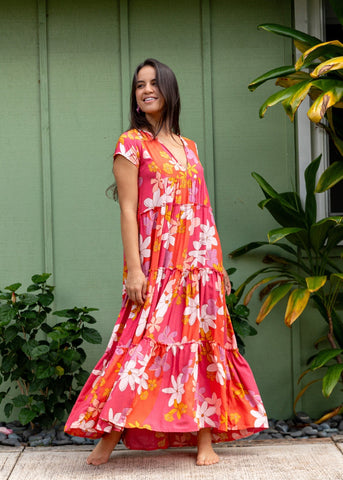 Mira Dress in Backyard Blooms