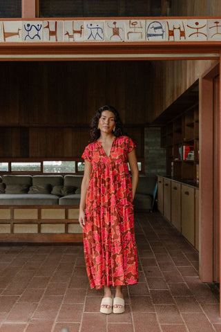 Mira Dress in Retro Pua