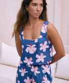 Naia Top in Koki'o Blossom (Navy)