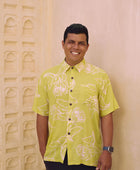 Men's Kahana Button-Up in Protea (Melon)