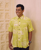 Men's Kahana Button-Up in Protea (Melon)