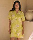 Rhea Dress in Protea (Melon)