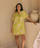 Rhea Dress in Protea (Melon)