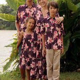 Men's Kahana Button-Up in Isle Orchid (Wine)