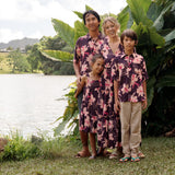 Men's Kahana Button-Up in Isle Orchid (Wine)