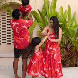 Men's Kahana Button-Up in Lei Pua (Retro Orange)