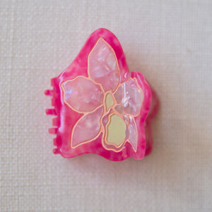 orchid claw clip in hot pink color
