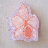 orchid claw clip in peach color