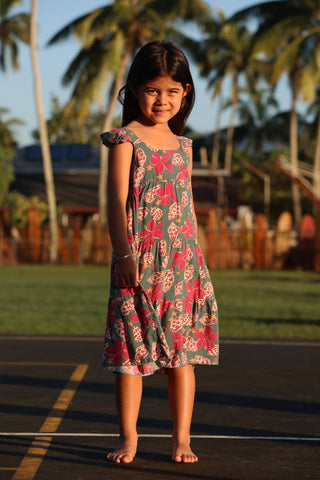 Paisley Dress in Shells & Pua (Teal)
