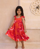 Paisley Dress in Lei Pua (Retro Orange)