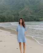 Rhea Dress in Dusty Blue