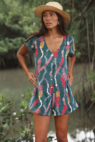 Shea Romper in Lei Stand