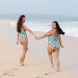 Anini One Piece in Koki'o Blossom (Teal)