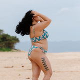 Beach Break Swim Top in Koki'o Blossom (Teal)