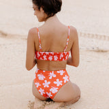 Tunnels Swim Bottom in Koki'o Blossom (Tangerine)