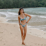 Lanis Swim Top in Koki'o Blossom (Teal)