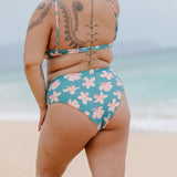 Lanis Swim Top in Koki'o Blossom (Teal)