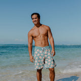 Men's Reef Board Short in Koki'o Blossom (Teal)