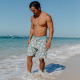 Men's Reef Board Short in Koki'o Blossom (Teal)