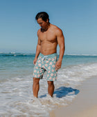 Men's Reef Board Short in Koki'o Blossom (Teal)