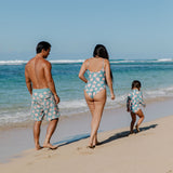 Men's Reef Board Short in Koki'o Blossom (Teal)