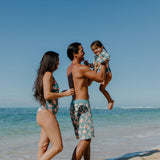Men's Reef Board Short in Koki'o Blossom (Teal)