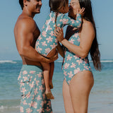 Men's Reef Board Short in Koki'o Blossom (Teal)