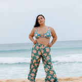 Sunset Swim Top in Koki'o Blossom (Teal)