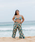 Sunset Swim Top in Koki'o Blossom (Teal)