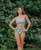 Sunset Swim Top in Koki'o Blossom (Teal)