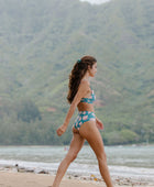 Sunset Swim Top in Koki'o Blossom (Teal)