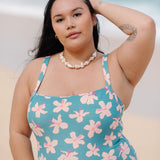 Tide One Piece in Koki'o Blossom (Teal)