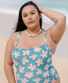 Tide One Piece in Koki'o Blossom (Teal)