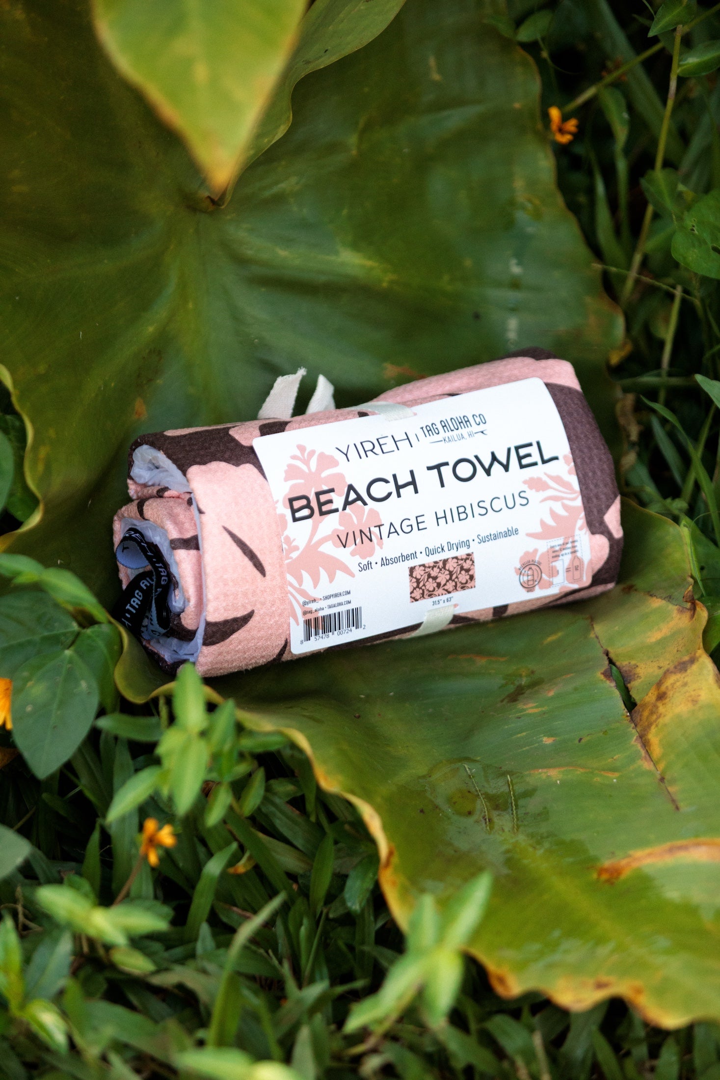 yireh tag aloha collab beach towel