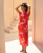 Tide Dress in Lei Pua (Retro Orange)