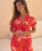 Tide Dress in Lei Pua (Retro Orange)