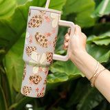 40 oz tumbler with shells and pua print