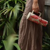 jade colored tumbler with tiare ginger print