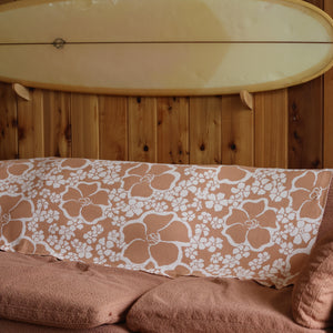 woven cotton blanket in pua paina tan