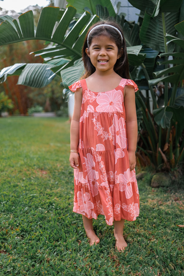 Paisley Dress in Lei Pua (Clay)