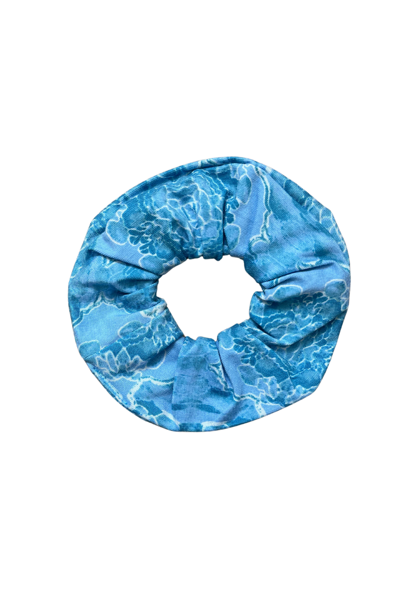 YIREH Finish the Look Scrunchie in Bluebird - A fun scrunchie to complete your outfit made from YIREH signature fabric/prints!