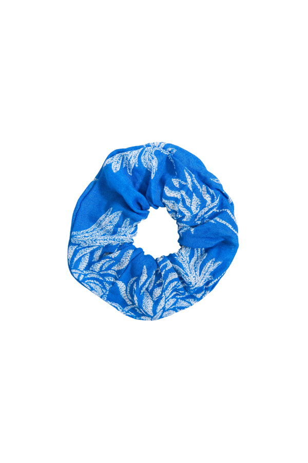 YIREH Finish the Look Scrunchie in Indigo - A fun scrunchie to complete your outfit made from YIREH signature fabric/prints!