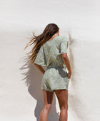 YIREH Luna Playsuit in Jade - Rayon Women's Jumpsuit