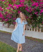 YIREH Brynn Dress in Light Blue - Rayon Women's Dress