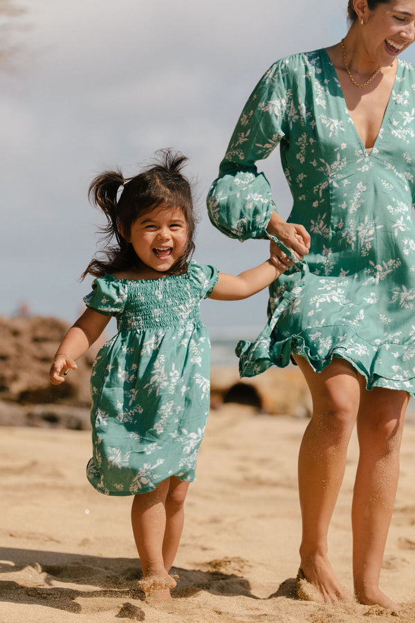 YIREH Hana Dress in Lagoon - Rayon Women's Dress