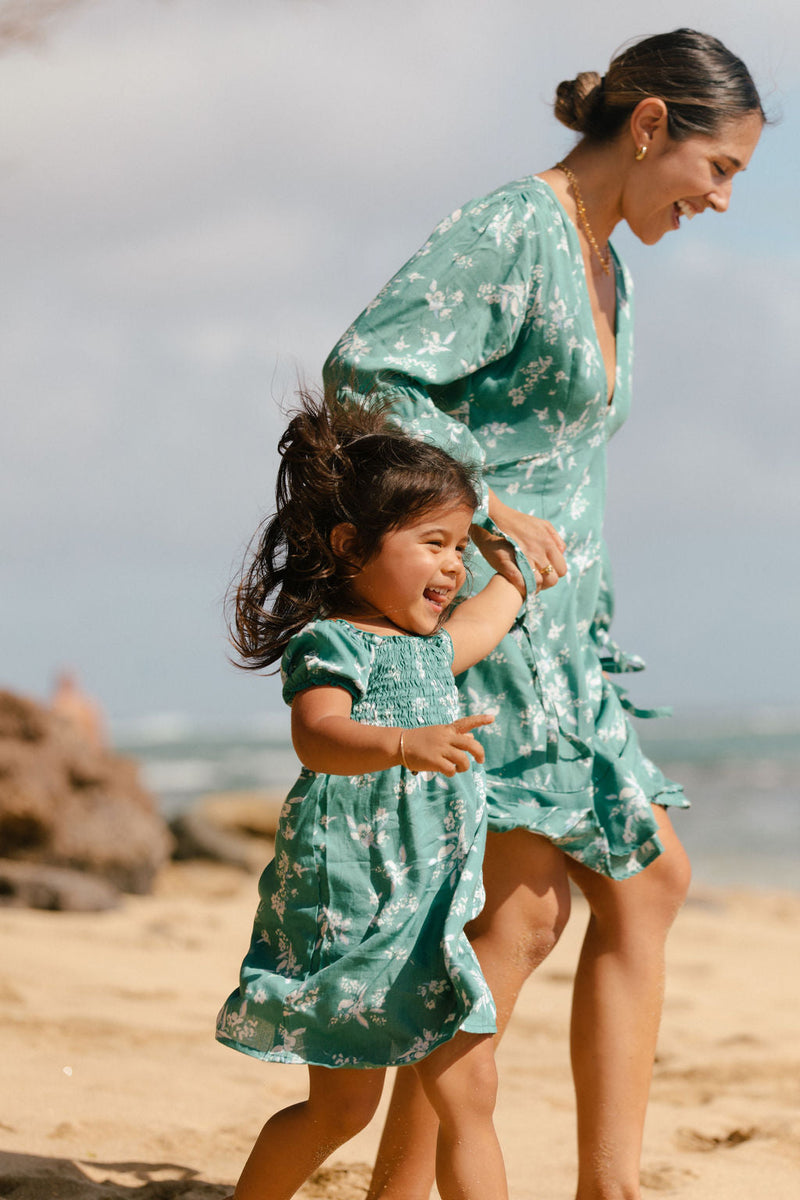 YIREH Hana Dress in Lagoon - Rayon Women's Dress