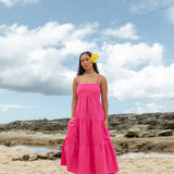 YIREH Aila Dress in Pitaya - Linen Women's Dress